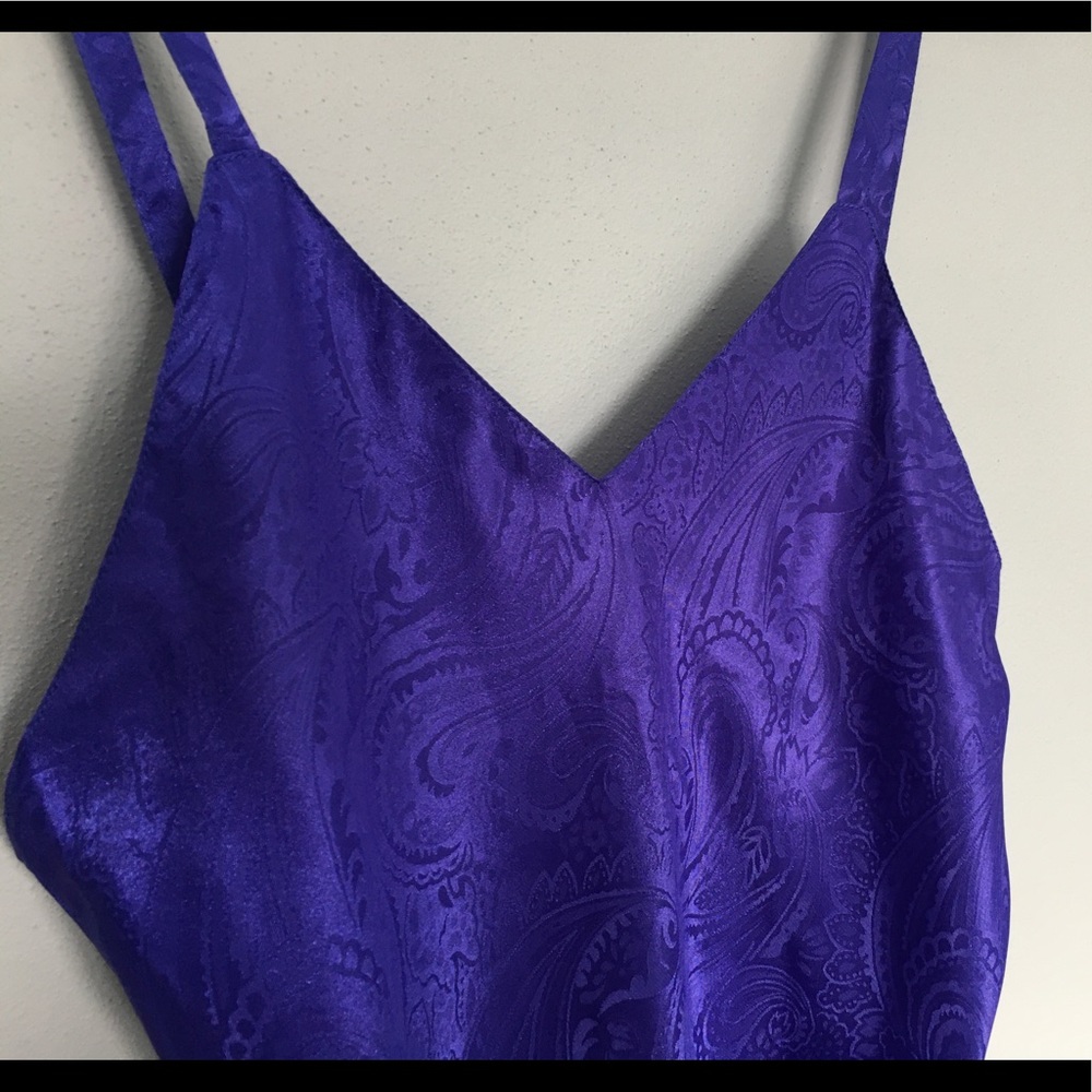 Purple Damask Slip Nightgown Sleepwear